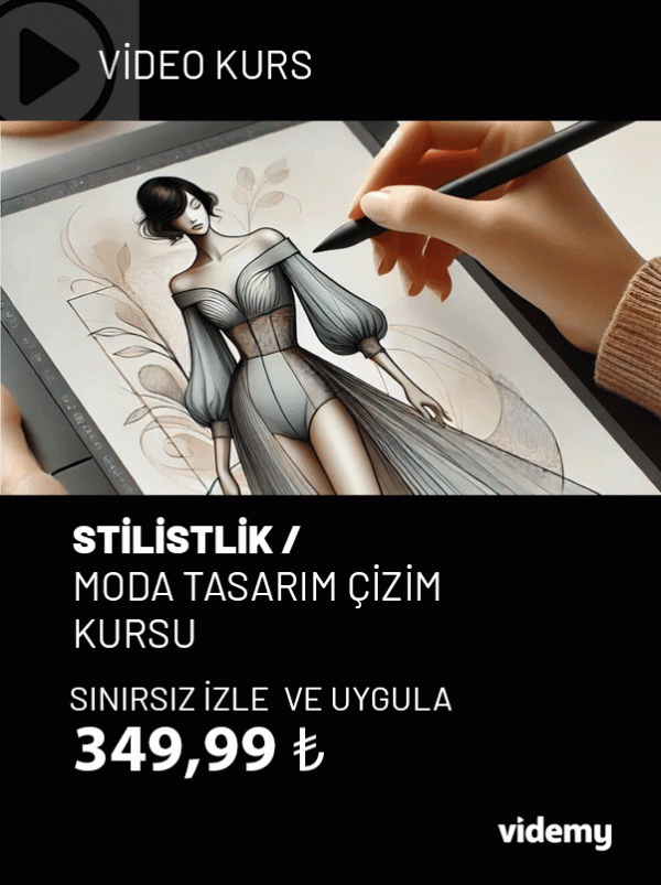 online_moda_kursu_fashion_course_videmy STİLİSTLİK / MODA ÇİZİM KURSU