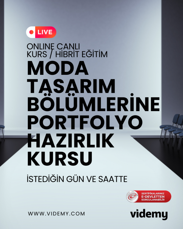 1 MODA TASARIM BÖLÜMLERINE ONLINE PORTFOLYO HAZIRLIK KURSU