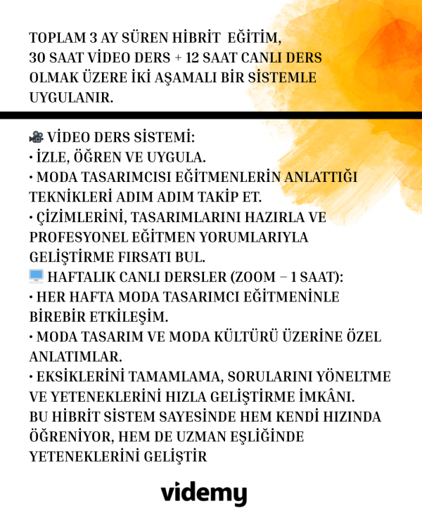 MODA STİL DANIŞMANLIĞI KURSU (ZOOM CANLI)