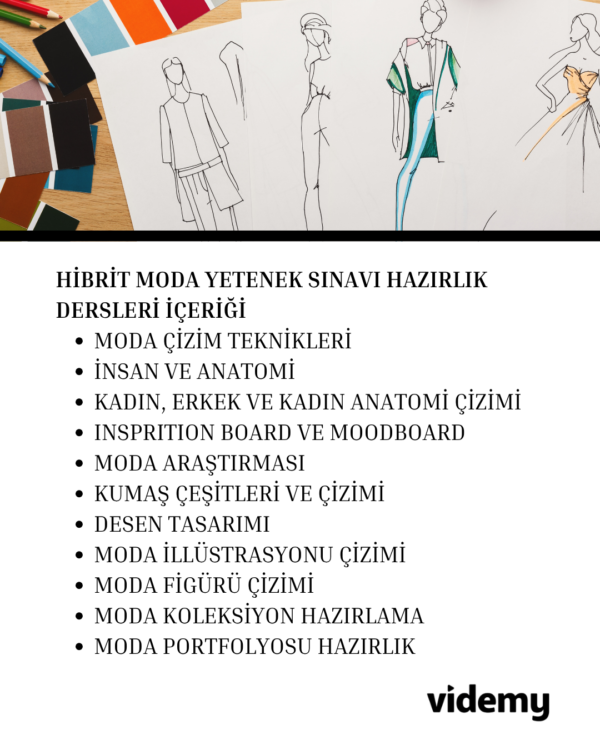 MODA YETENEK SINAVI HAZIRLIK + PORTFOLYO KURSU